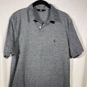 Used Volcom Polo shirt gray Medium tight Slim fit